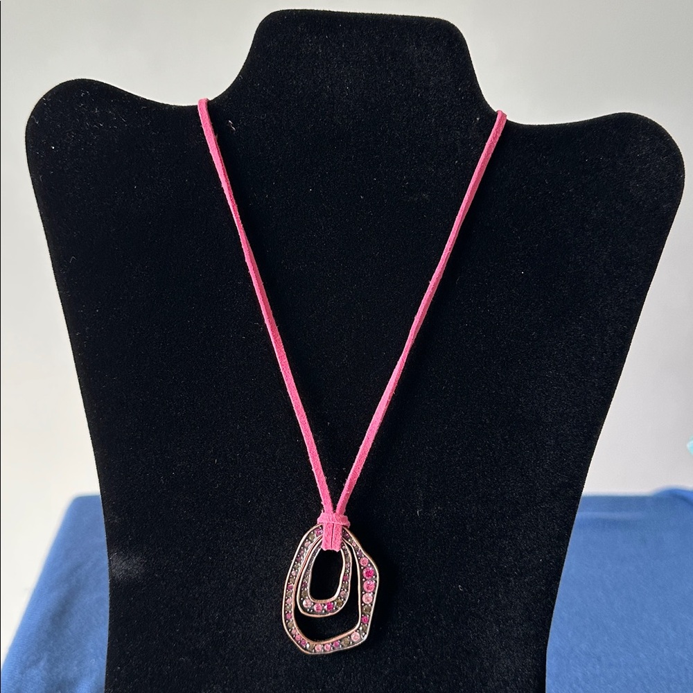 Lia Sophia Pink and Gold Necklace
